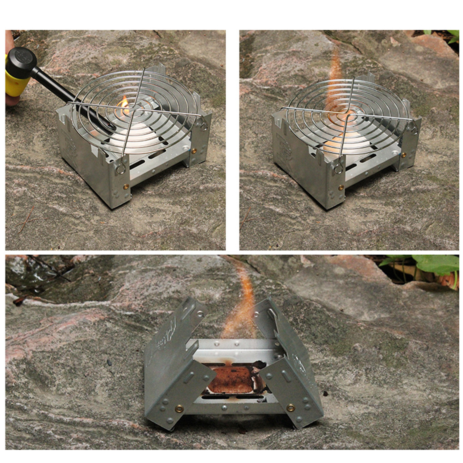 Camping portable solid alcohol stove 4