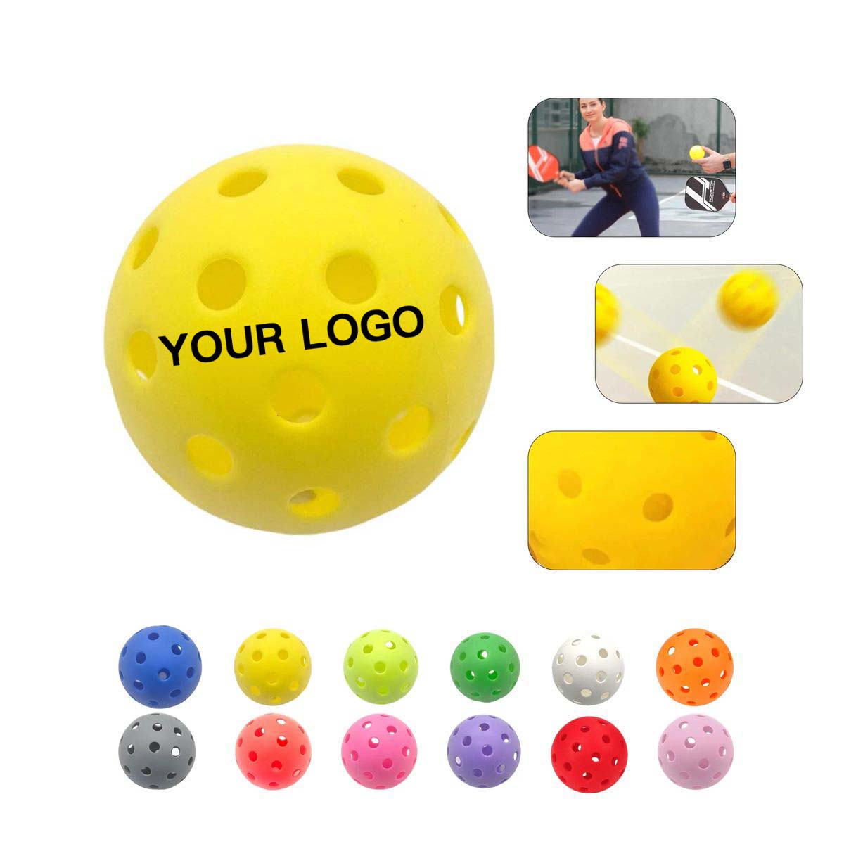 Plastic Pickleball Ball 40 Holes for Court Activities 2