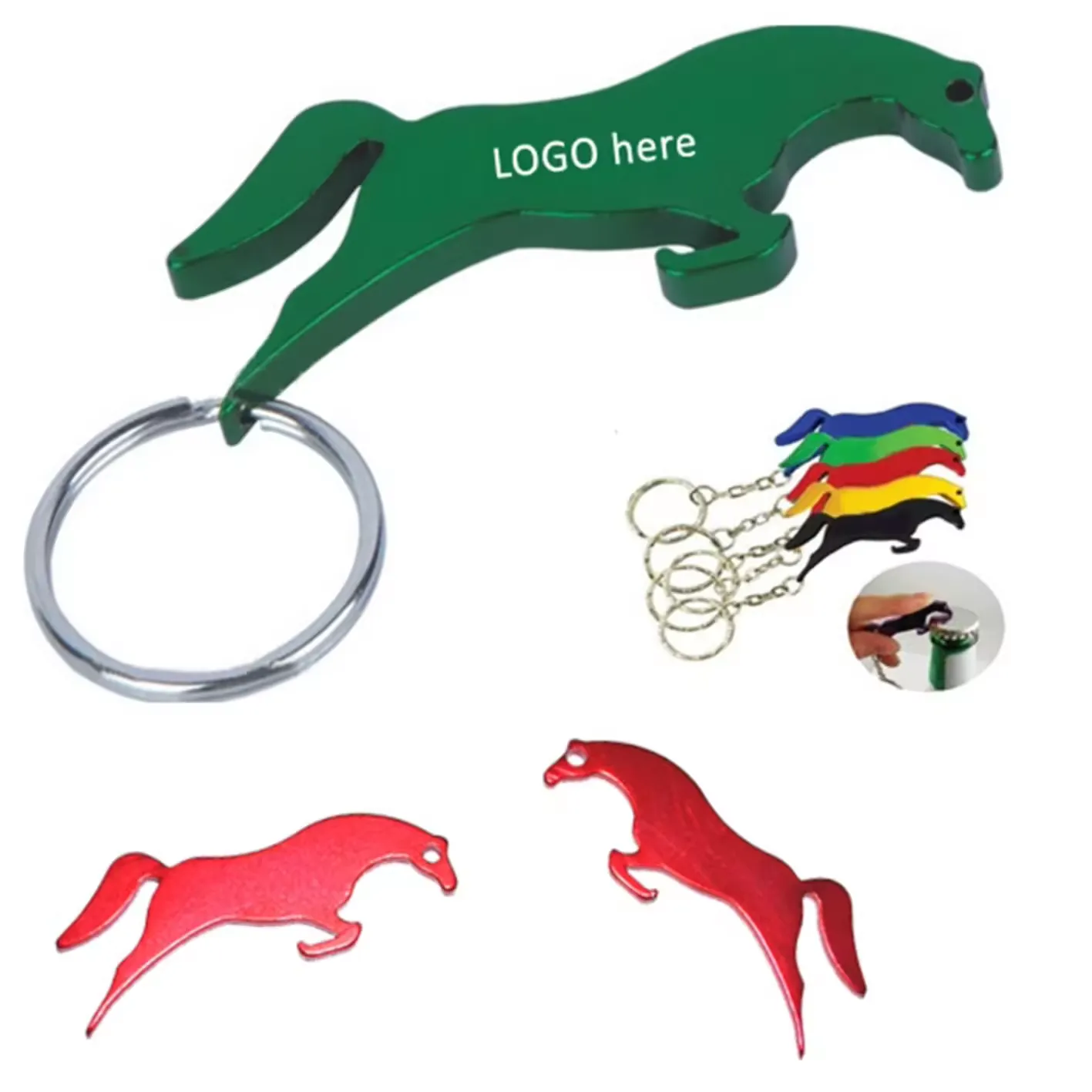 Horse Shape Bottle Opener with Key Chain 3