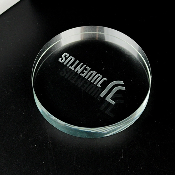 Personalized Circle Crystal Paperweight 1