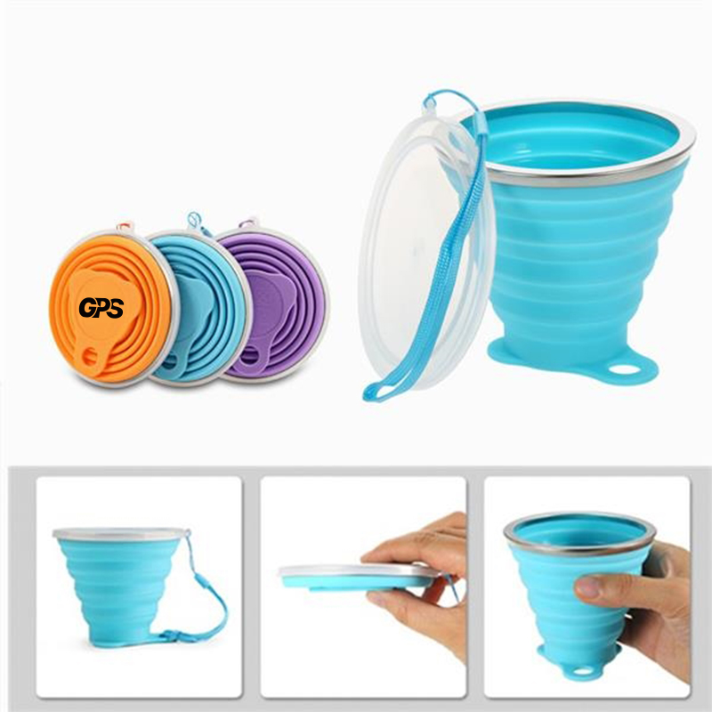 Collapsible Sports Bottle Silicone Folding Travel Cup 2