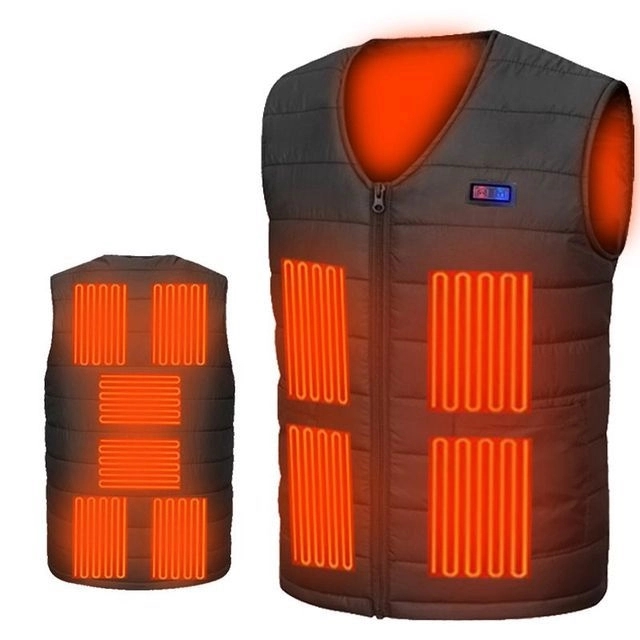 11 Zones Heating Vest For Men/Women ,V-neck USB Heated Coat 3