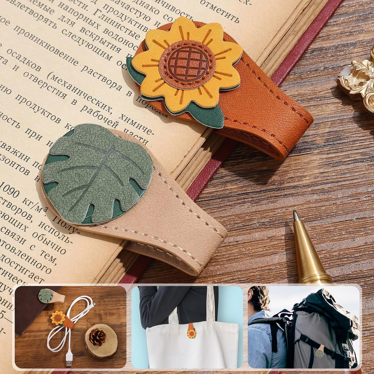 Wholesale Magnetic Leather Bookmark Clips 2