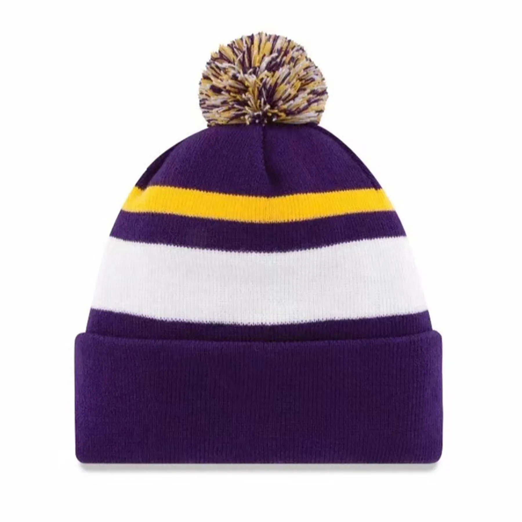 Jacquard Knitted Beanie Hat With Pom 2