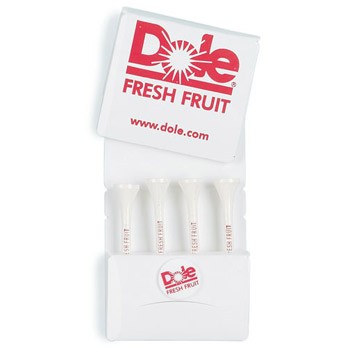 Golf Tee Matchbook Packet w/ Four Golf Tees & 1 Ball Marker 1