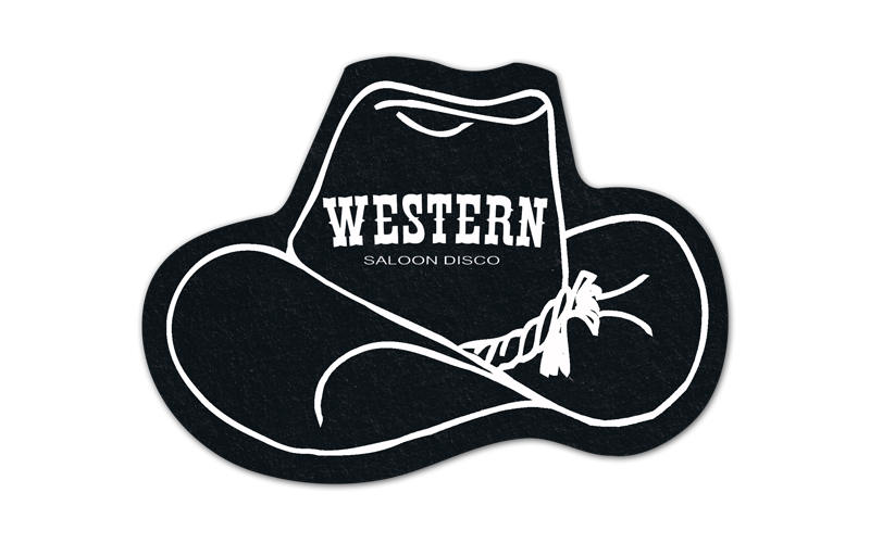 Cowboy Hat Flat Tire Coaster