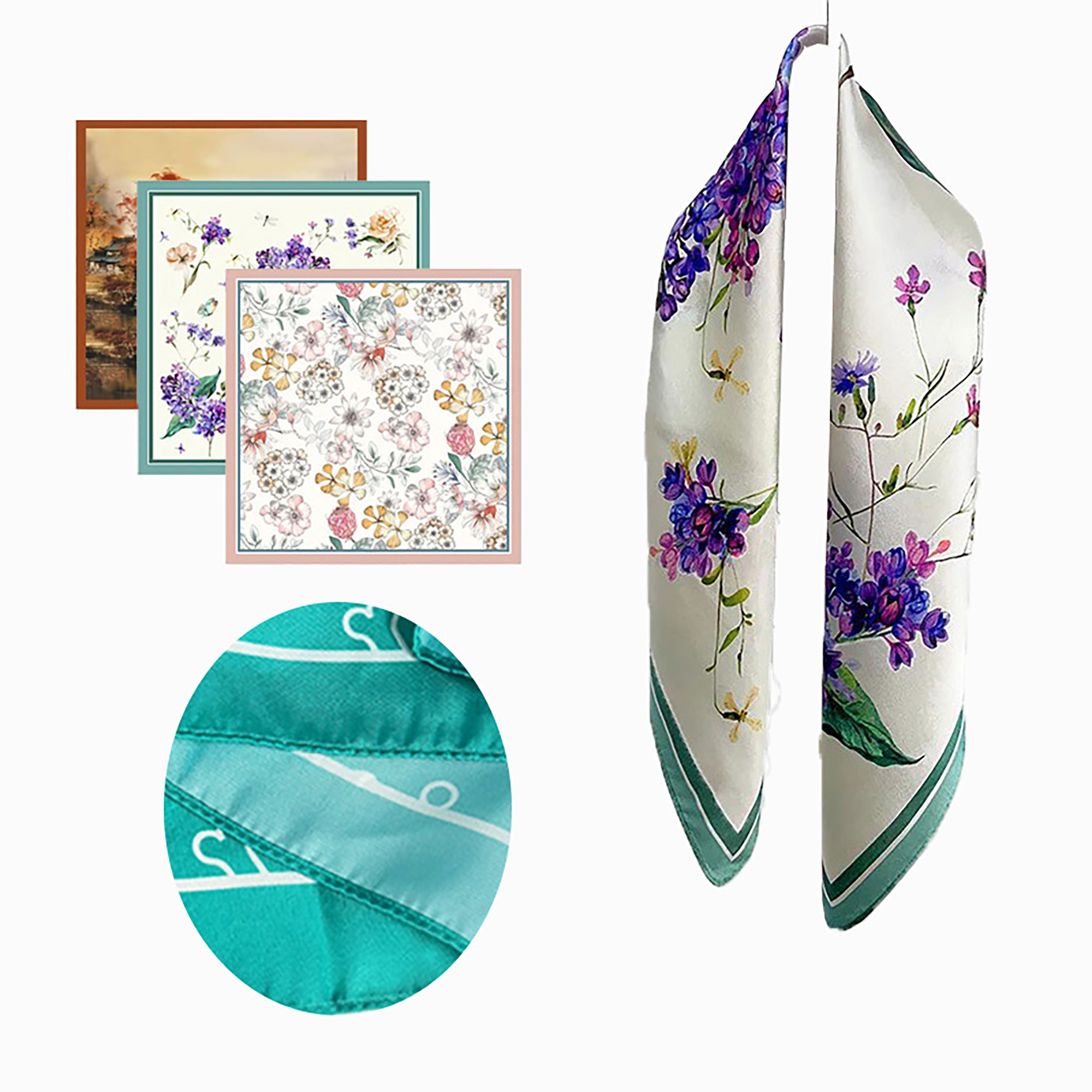 Pure Silk Bandana Scarf 2