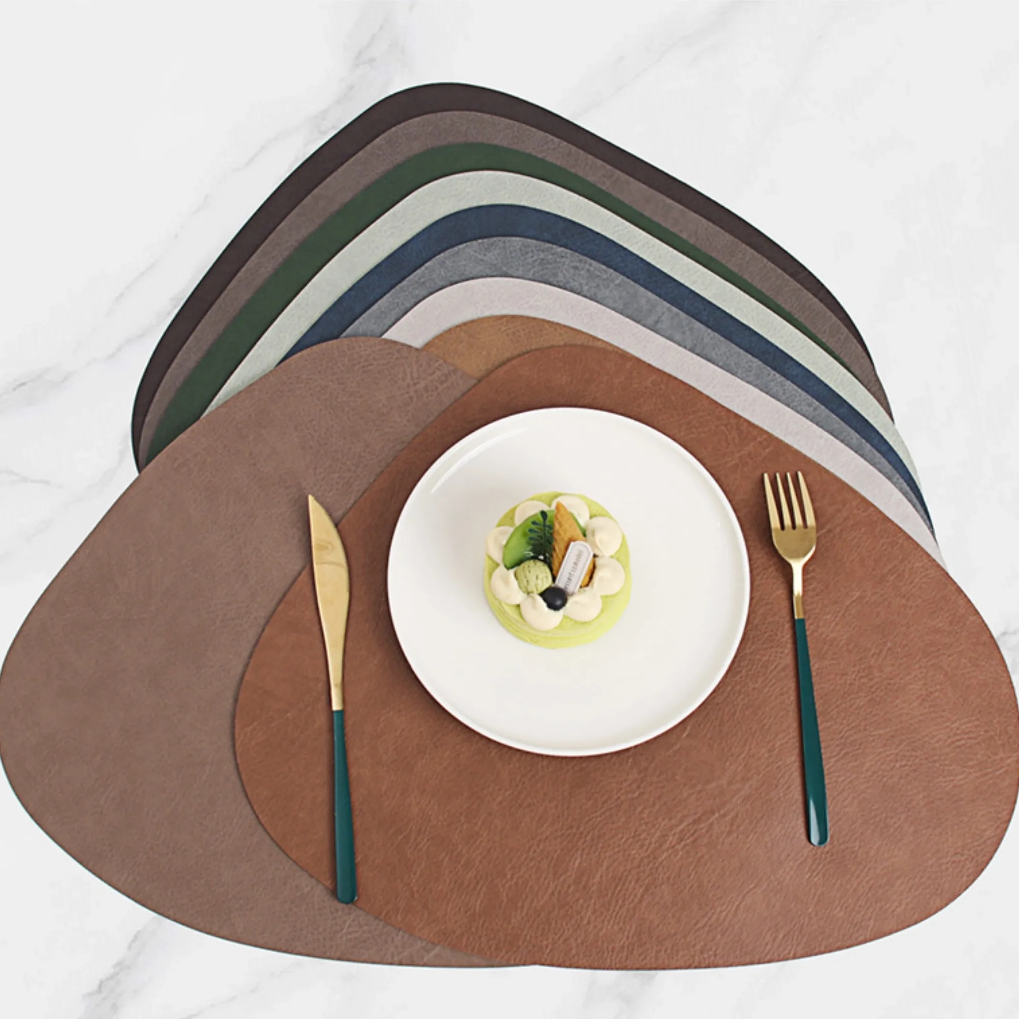 PVC Leather Placemat Double Side Non Slip Table Mats 3