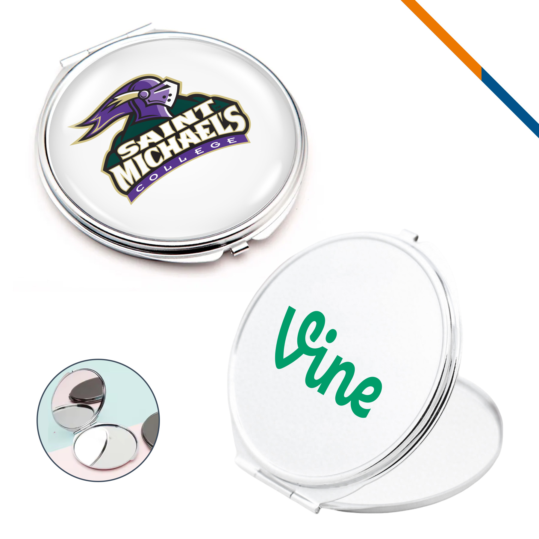 Zanita Round Shape Compact Makeup Mirror 2