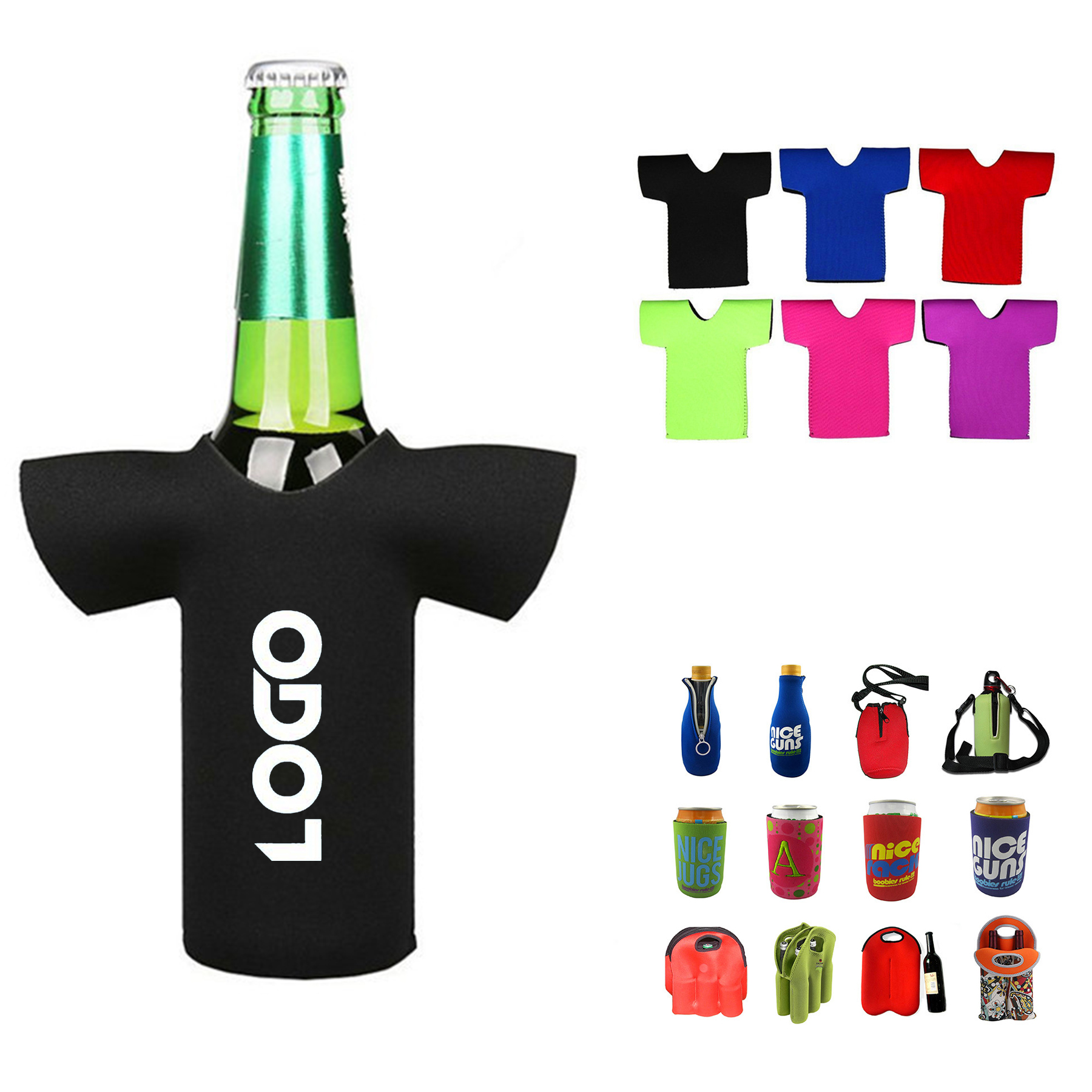 Full Color T-Shirt Shape Can Cooler Holder 1