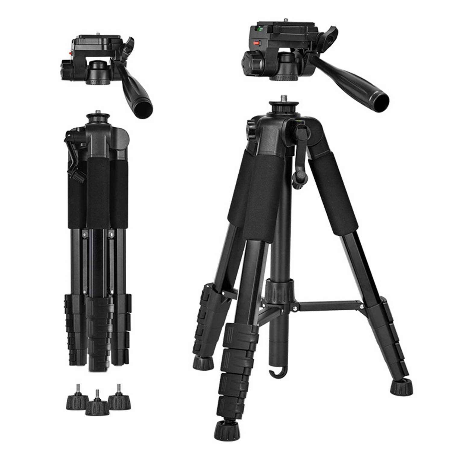Adjustable Aluminum Tripod Stand w/ Phone Mount 2