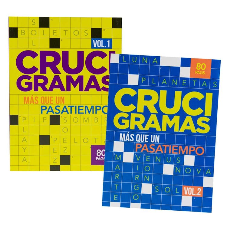 Crossword Puzzle Books - Spanish 80 Pages Two Titles 1