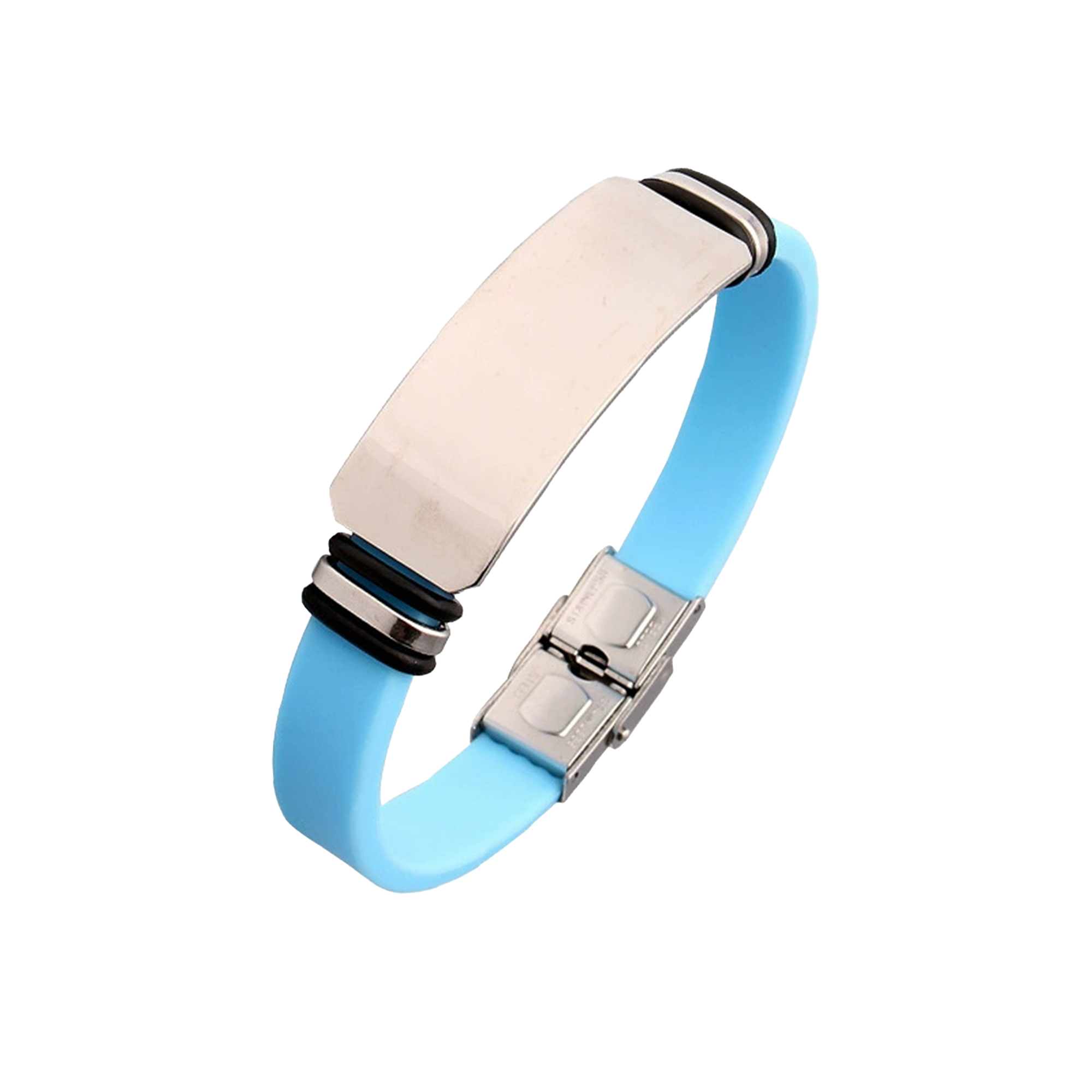 Couple's Silicone Titanium Steel Bracelet 12