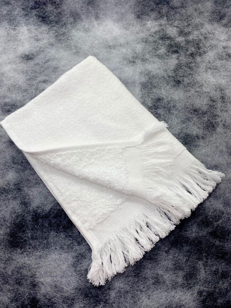 2-Sided Fringe Fingertip 100% Cotton Terry/Velour Towel 1