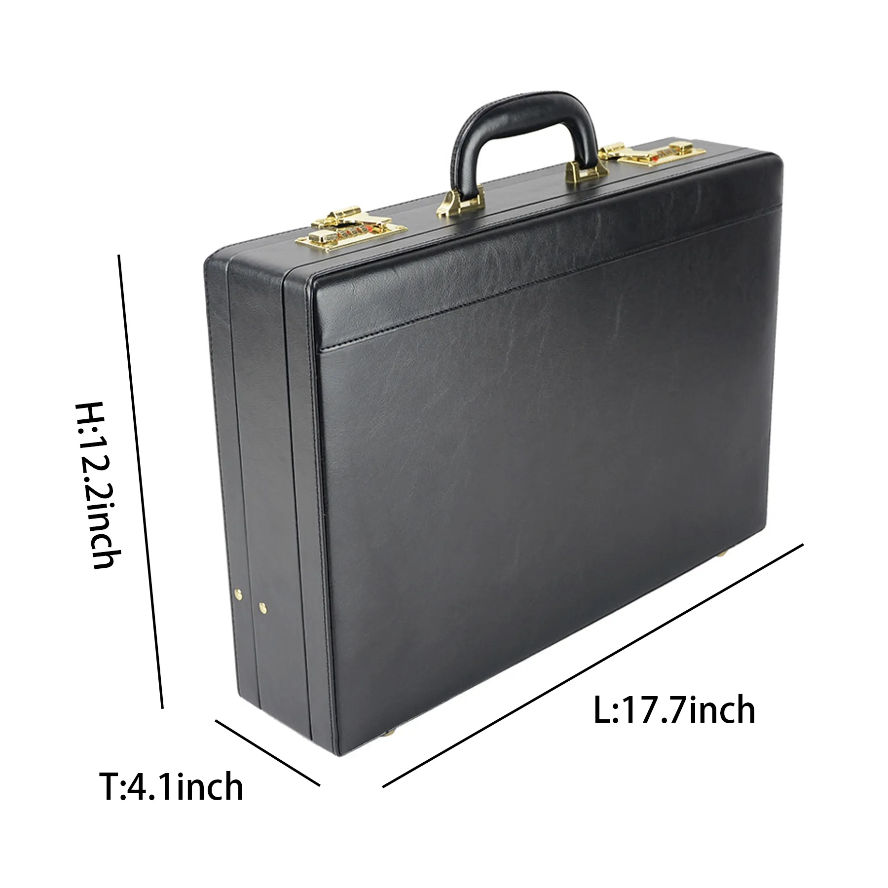 Mens  Attache Briefcase Dual Combination Locks 3