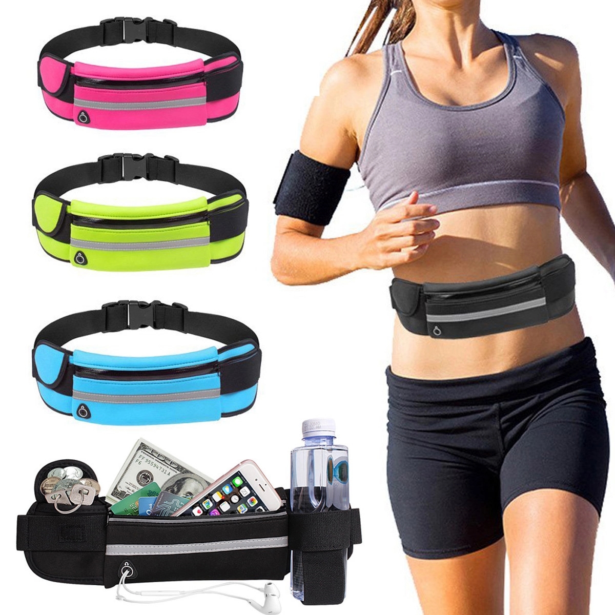 Waterproof Fanny Pack Running Waist Pouch 4