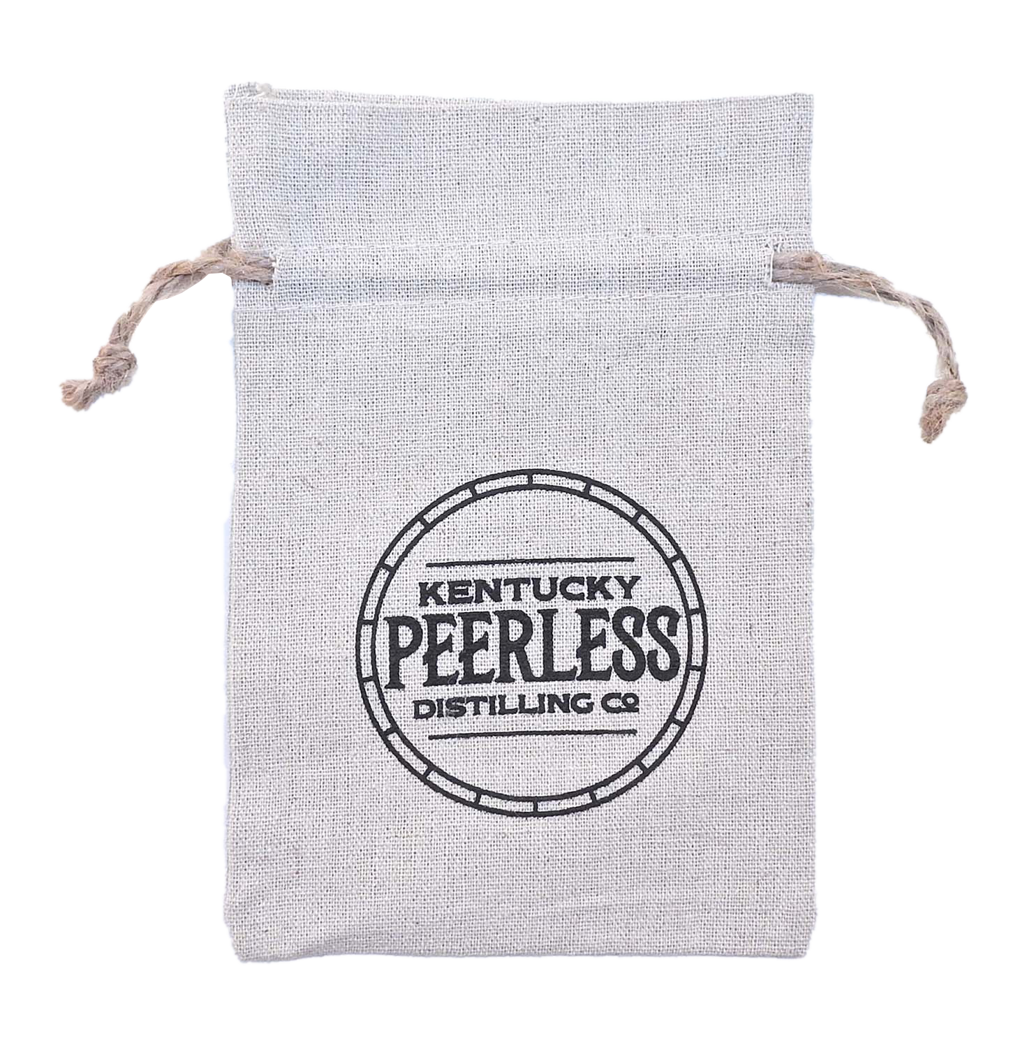 REBEL Rough 100% Natural Cotton Drawstring Bag w hemp drawstring 5x7" (LINEN TEXTURE) 1