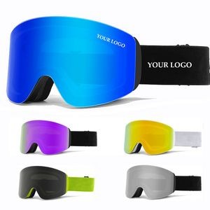 Magnetic Cylindrical Skiing Equipment Anti Fog Glasses And Goggles 3