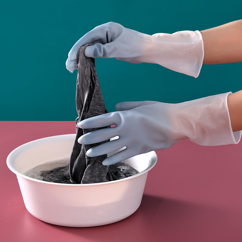 PVC WaterproofRubber Dishwashing Gloves 2