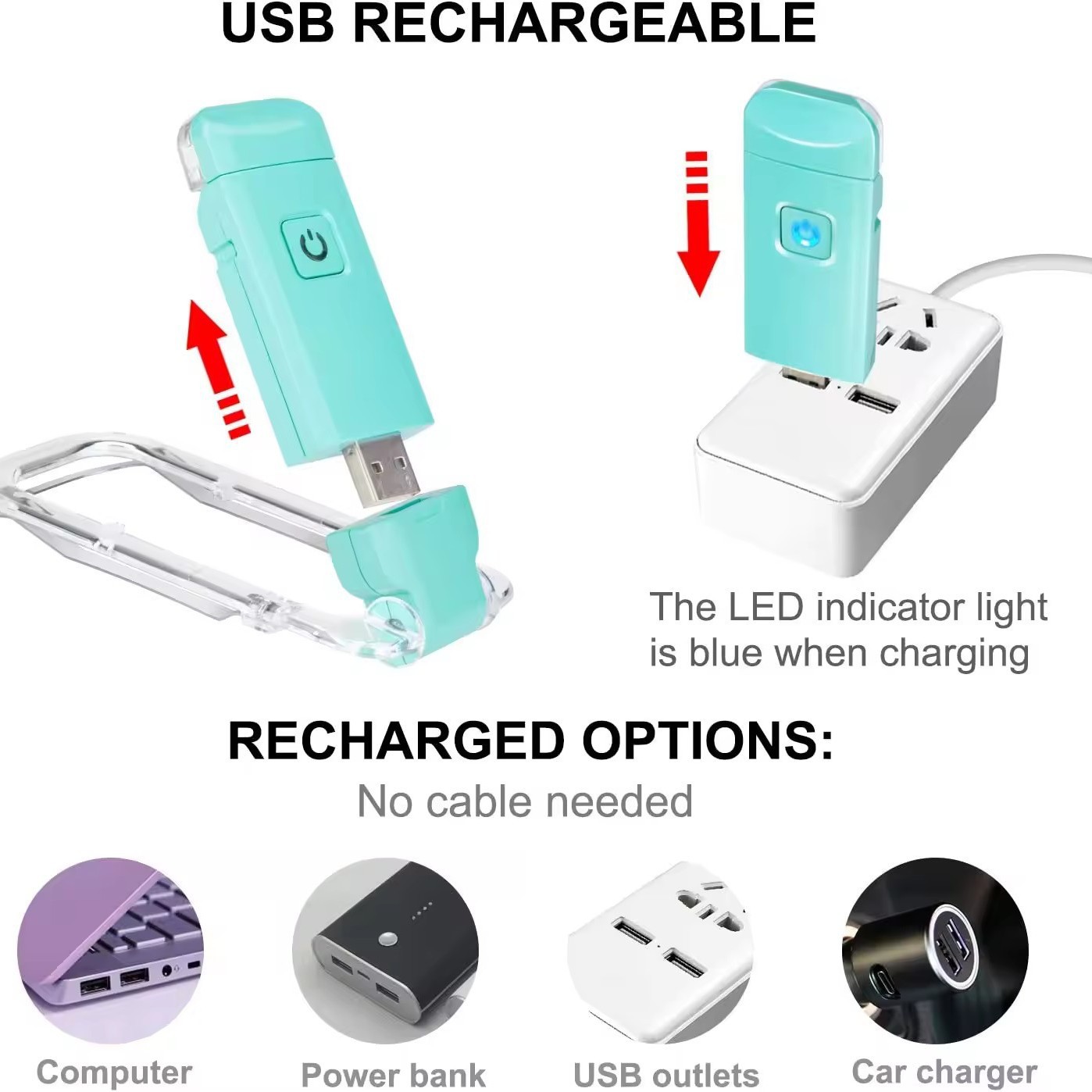LED Mini USB Charging Eye-protecting Folding Book Holder Lamp 7