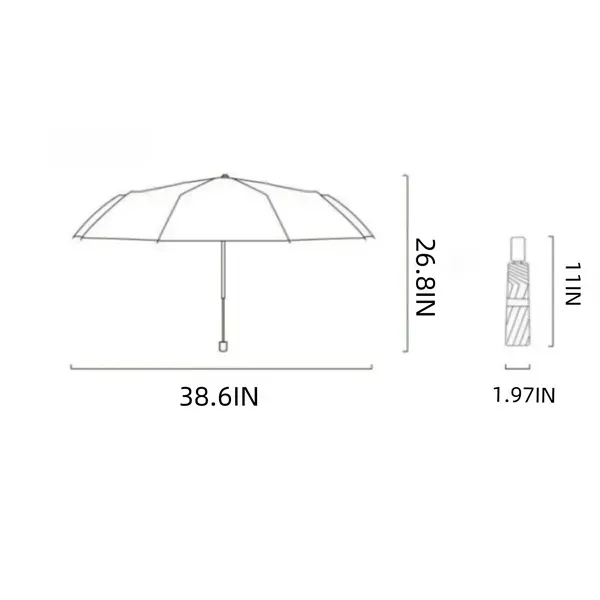 Compact Auto Open/close Travel Umbrella 19