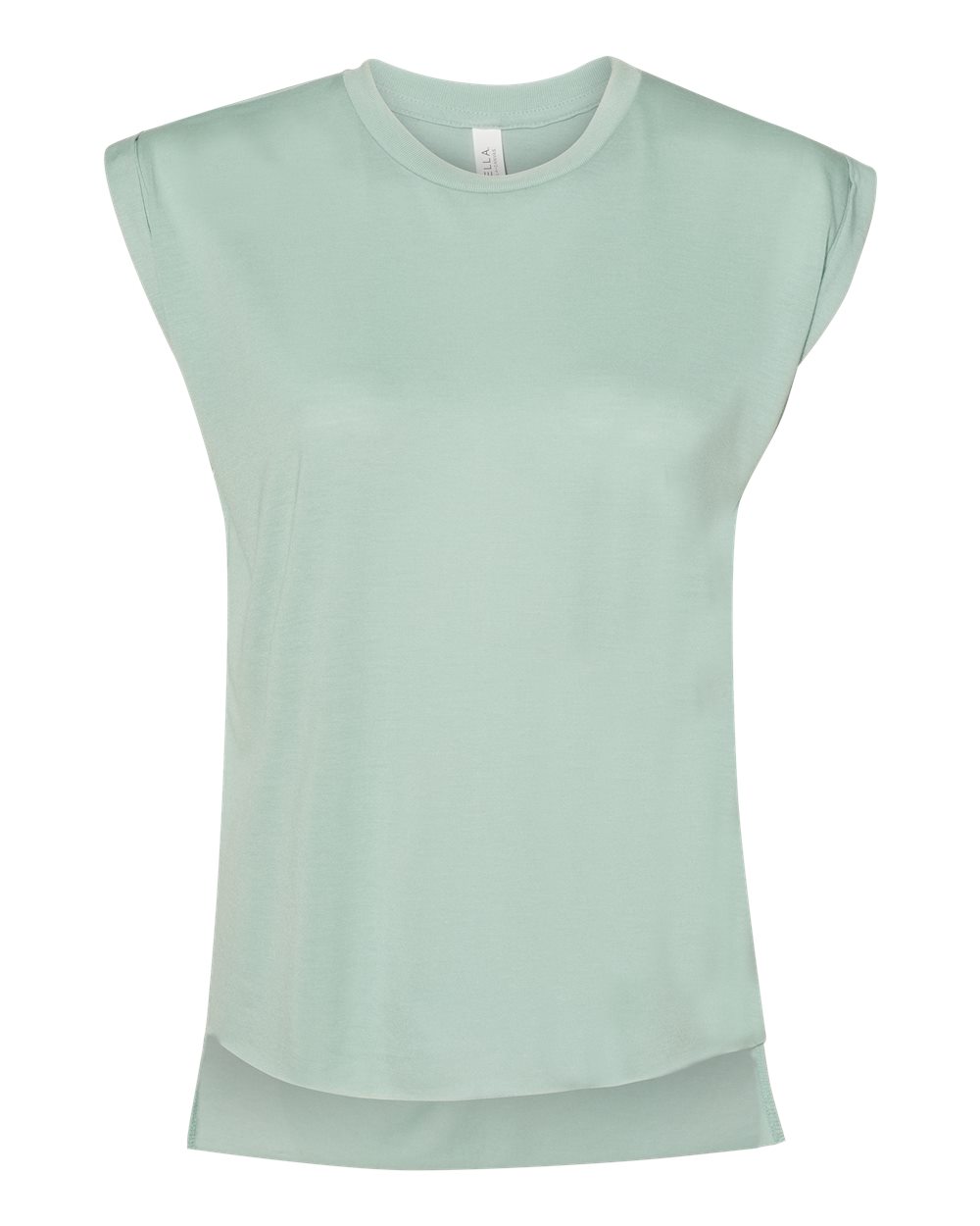 Women's Flowy Rolled Cuffs Muscle Tee - 8804 5