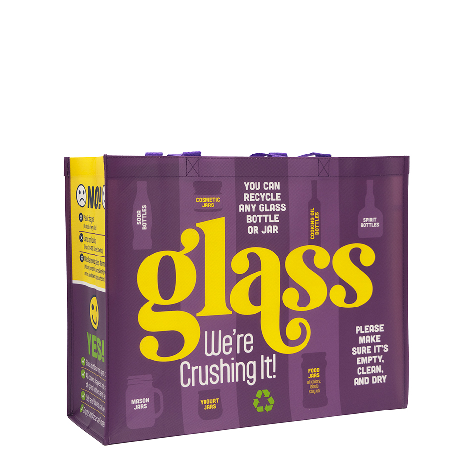 Custom Full-Color Laminated Non-Woven Recycling Bag 19"x15"x7" 1