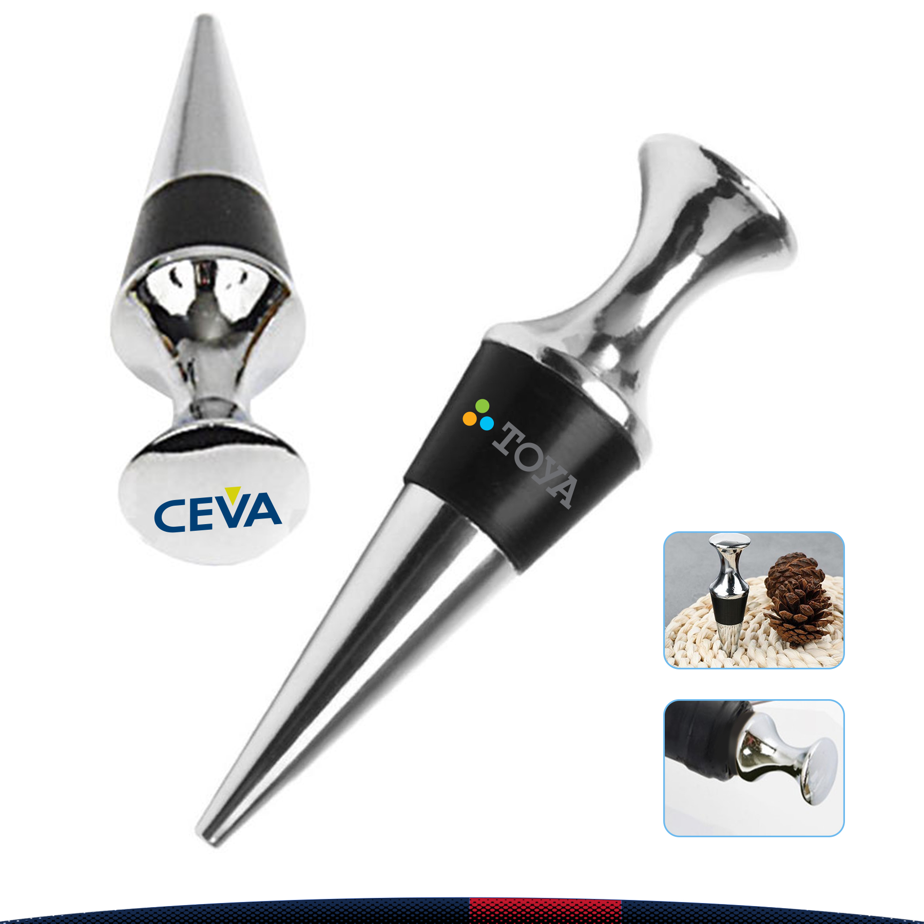 Flat-headed Cone Shape Bottle Stopper 2