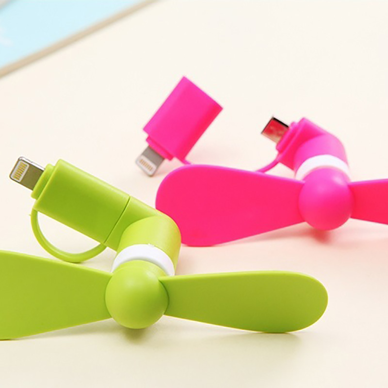2 in 1 Mini TPE USB Cellphone Fan 3