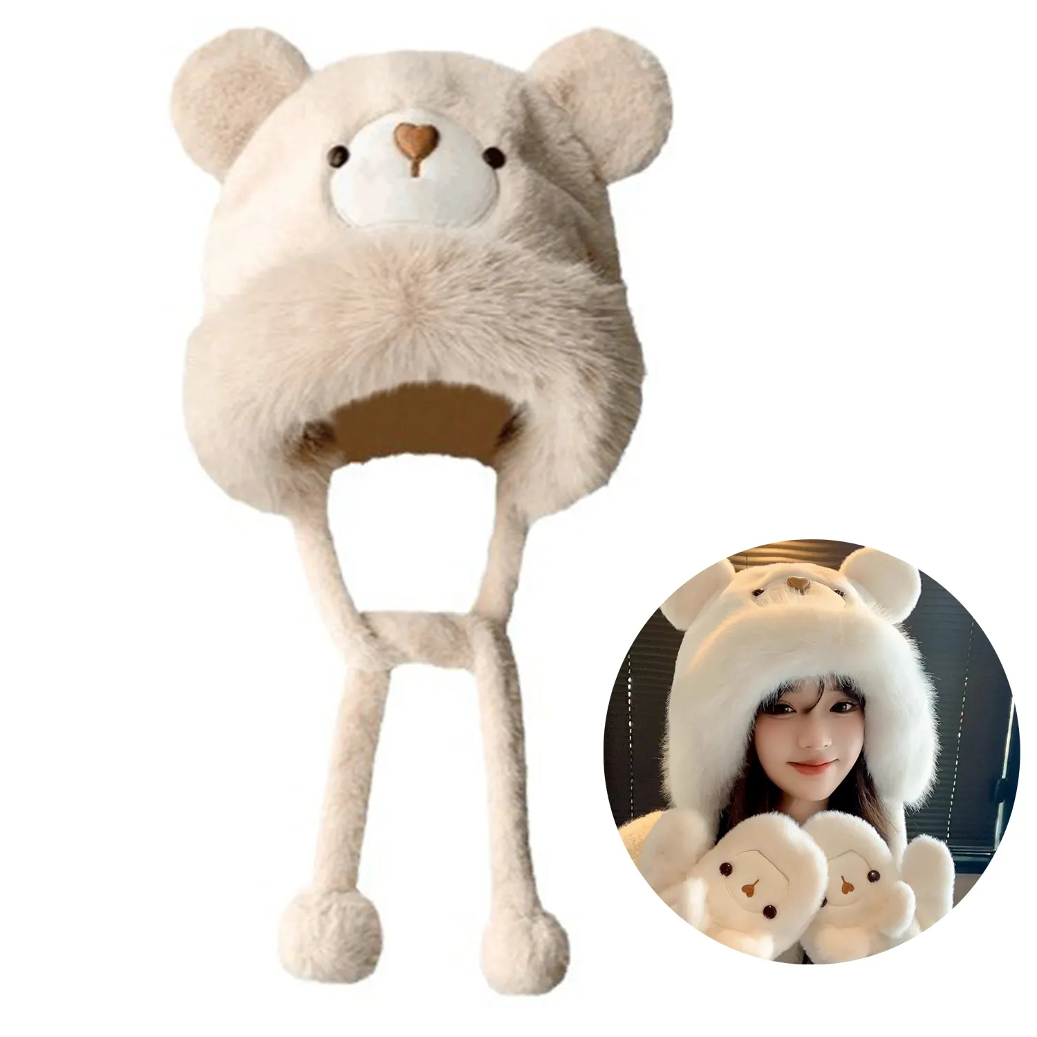 Plush Bear Hat Set 3