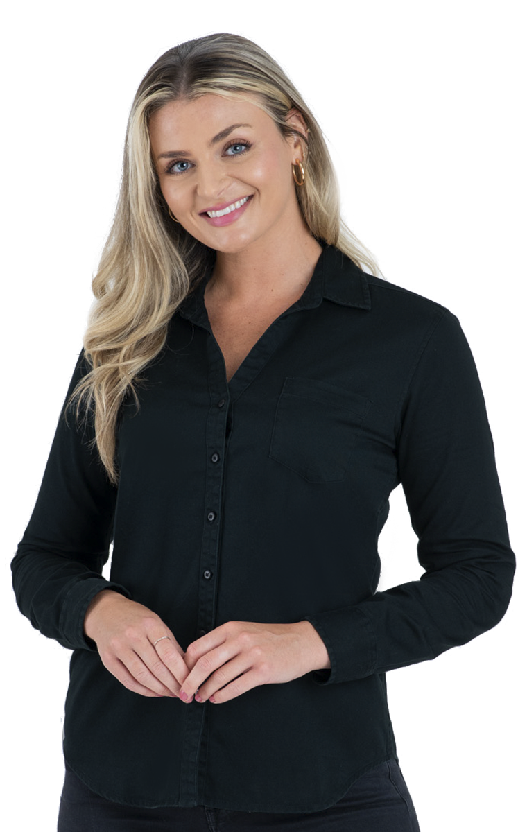 Ladies L/S Untucked Denim 6