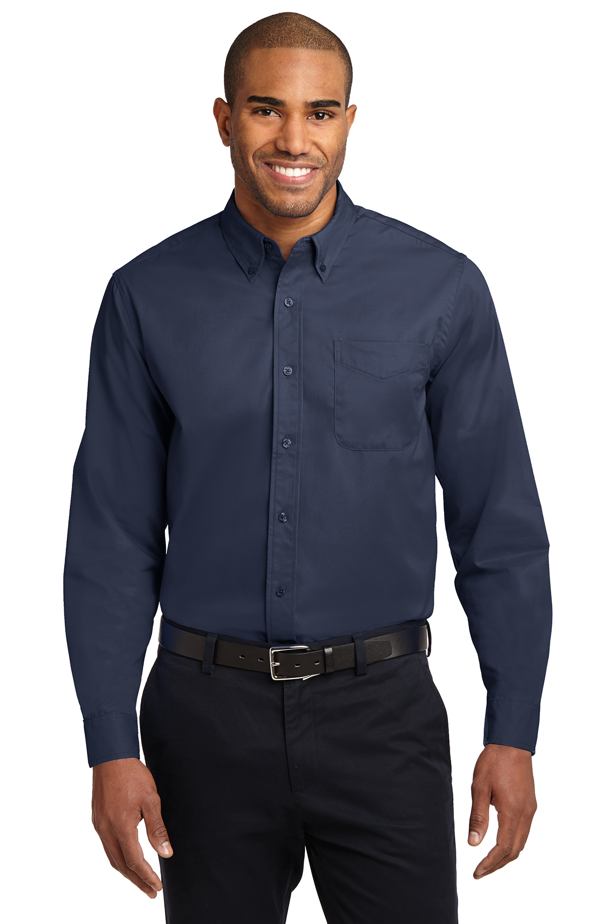Men's Long Sleeve Oxford Button-Down Easy Care Shirts 14
