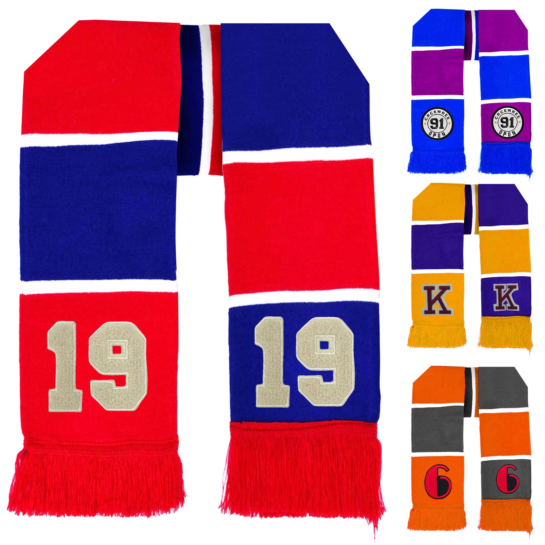 Jacquard Knitting Sports Fan Scarf 1