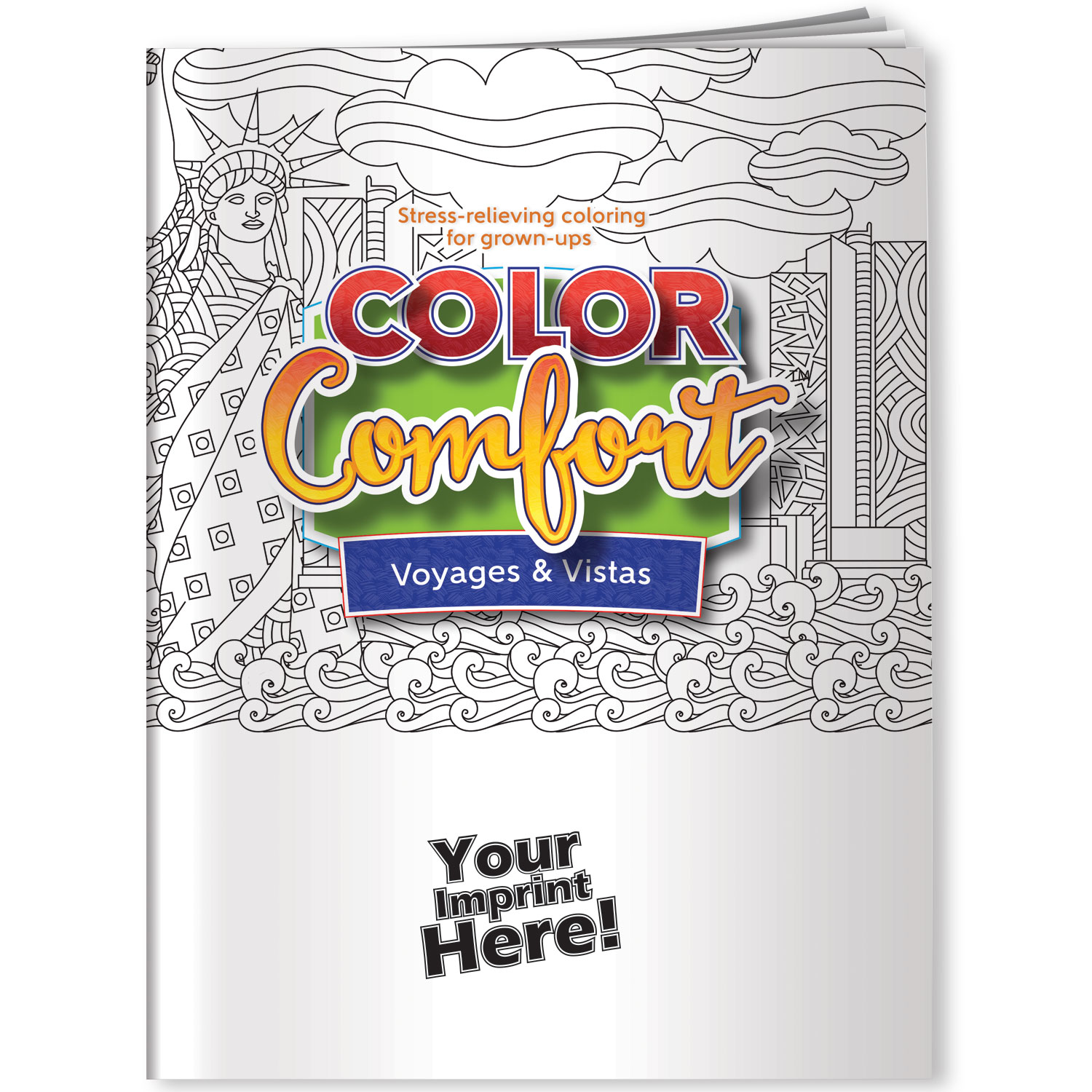 Combo Pack - CC106 Color Comfort & 6-Pack of Colored Pencils (Imprinted) in a Poly Bag 3