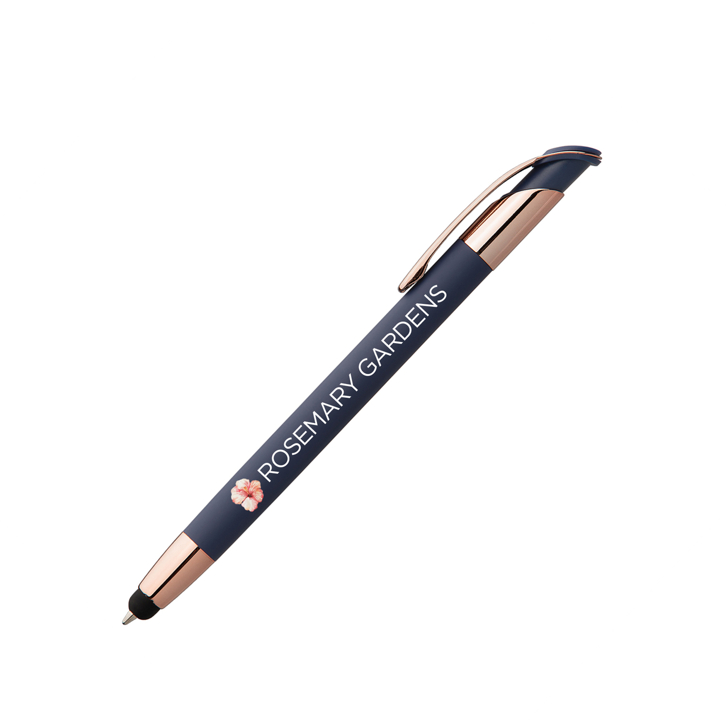 Veneto Softy Rose Gold Metal Pen with Stylus (Full Color Imprint) 4