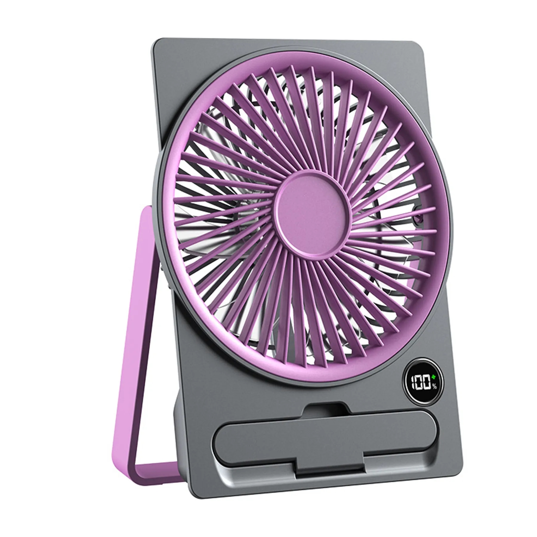1200 mAh Digital Display Desktop Fan with Phone Stand 7