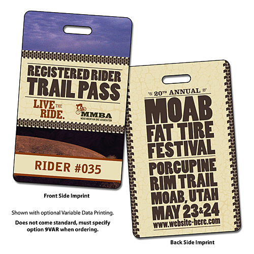 Laminated Plastic Card w/Punch-Out Slit - 3.375x2.125 (2-Sided) 2