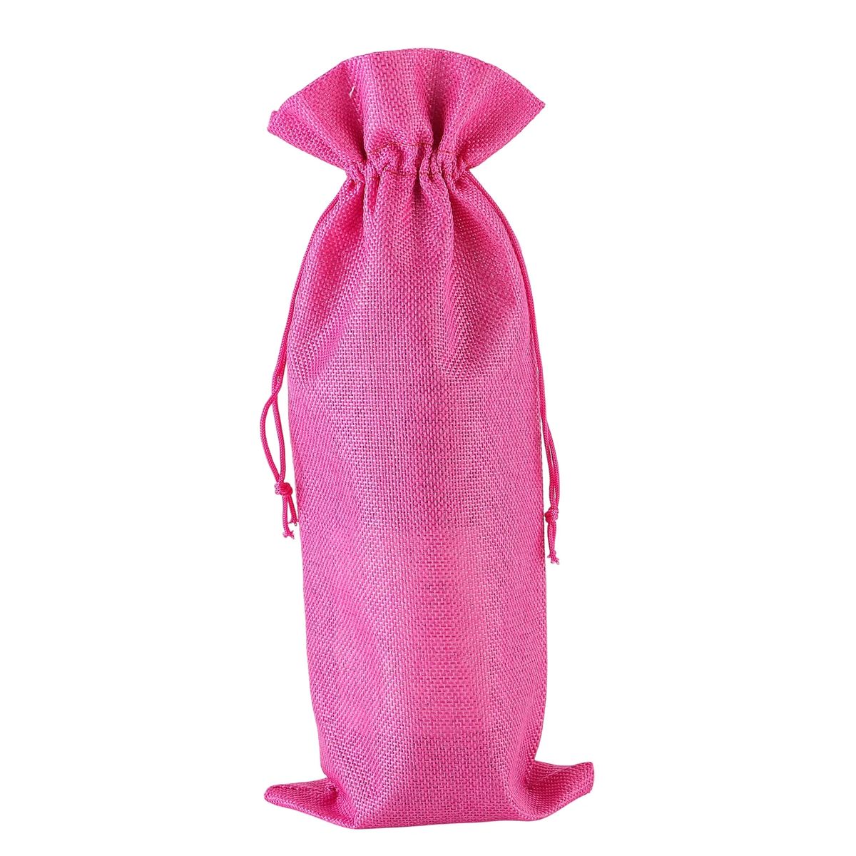 Wine Gift Pouch Burlap Fabric Reusable 15
