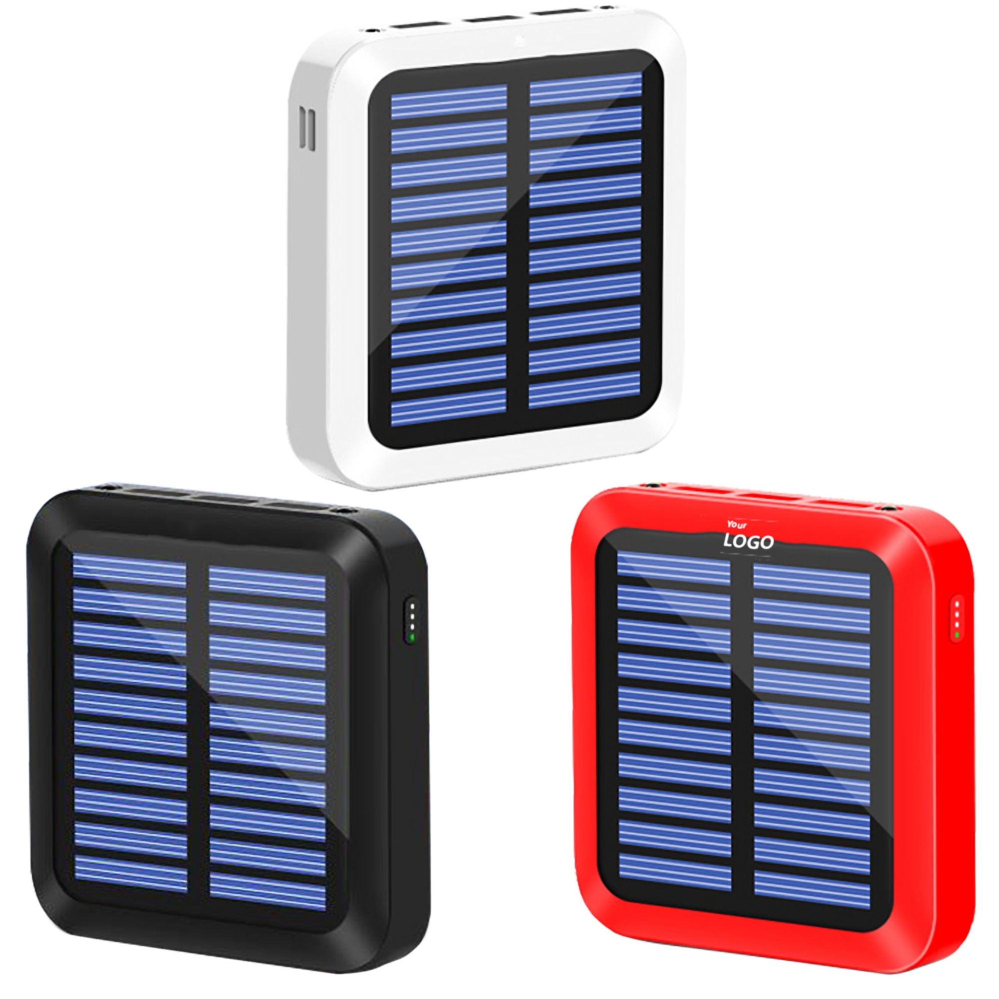 10,000 mAh Solar Power Bank w/LED 3