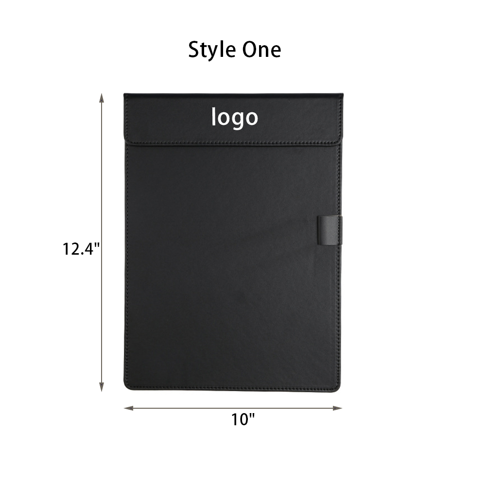 A4 leather customizable logo signature board clip 2