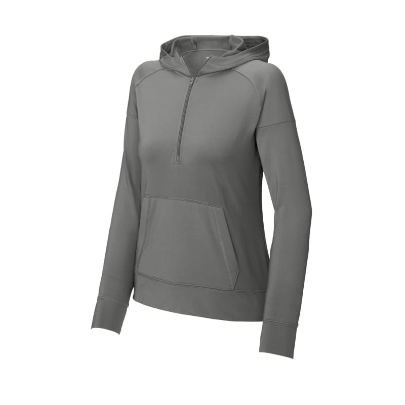 Sport-Tek Women's Sport-Wick Stretch 1/2-Zip Hoodie, custom hoodie or sweatshirt with logo imprint 12