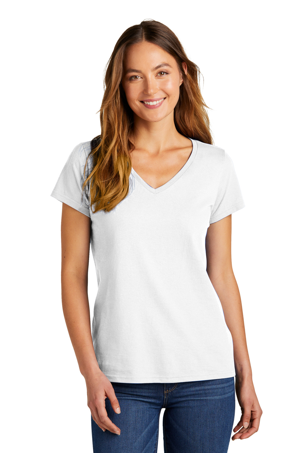 District Women's The Concert Tee V-Neck DT5002 11