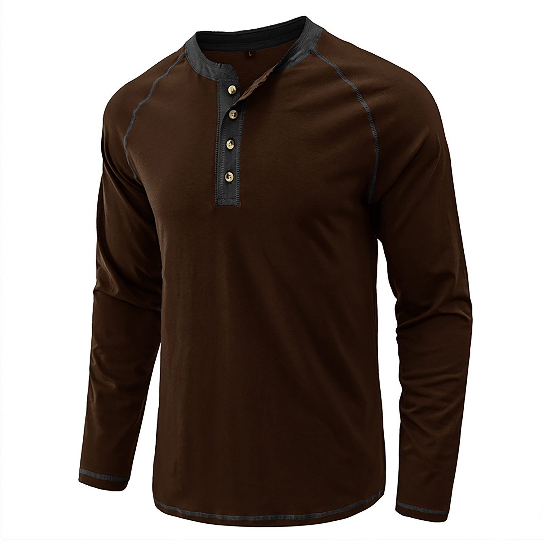 Men's Long Sleeve Henley Shirt 3