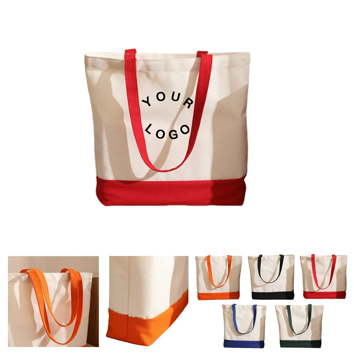 Polyester Canvas Tote Bag For Daily Carry, custom tote bag with logo imprint 6