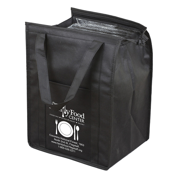 12"W x 16"H x 10"Gusset - "SUPER COOLER" Large Insulated Cooler Zipper Tote Bag 30