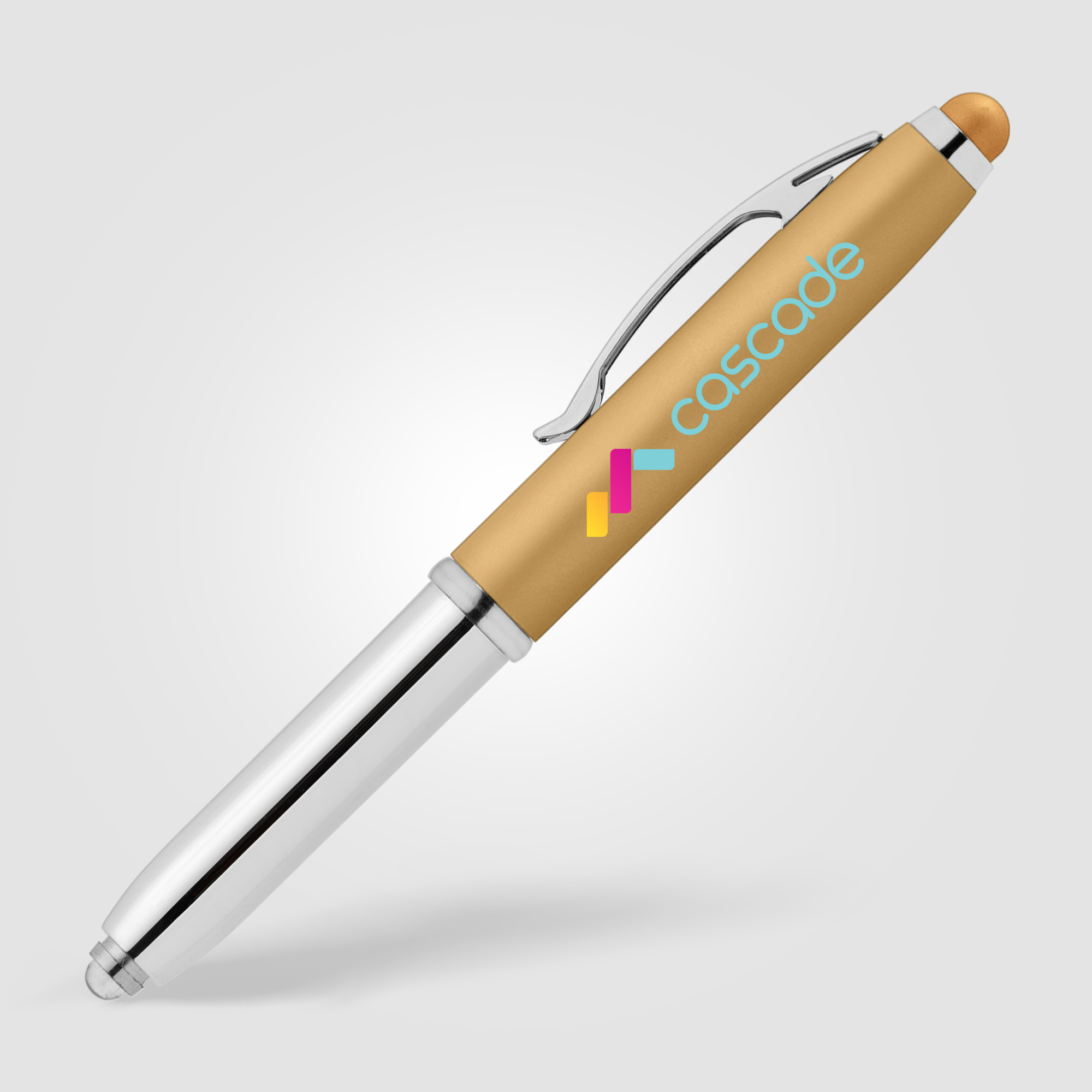 Vivano Softy Metallic Pen w/ LED Light and Stylus 5
