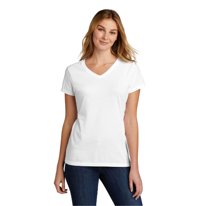 Port & Company Women's Tri-Blend V-Neck Tee. 52