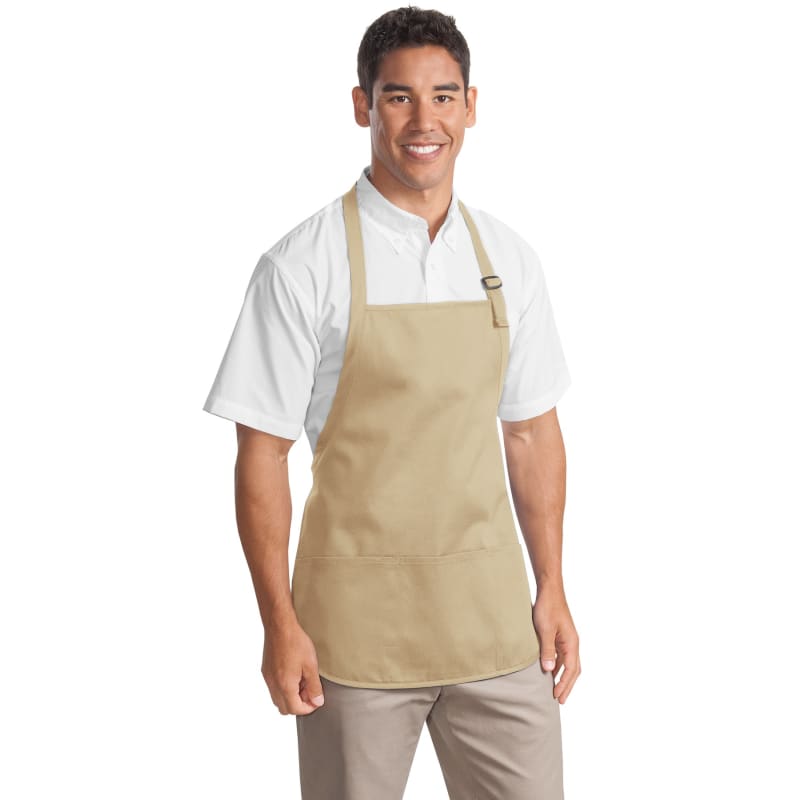 Port Authority Medium-Length Apron With Pouch Pockets. 38