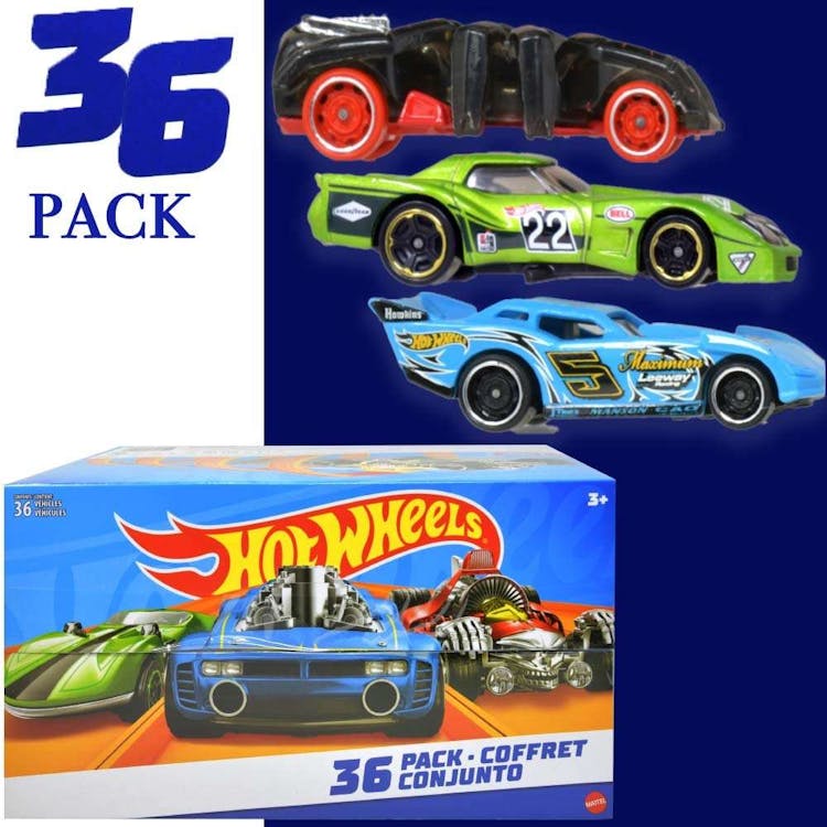 Hot Wheels Die Cast Car Pack - 36 Assorted 2