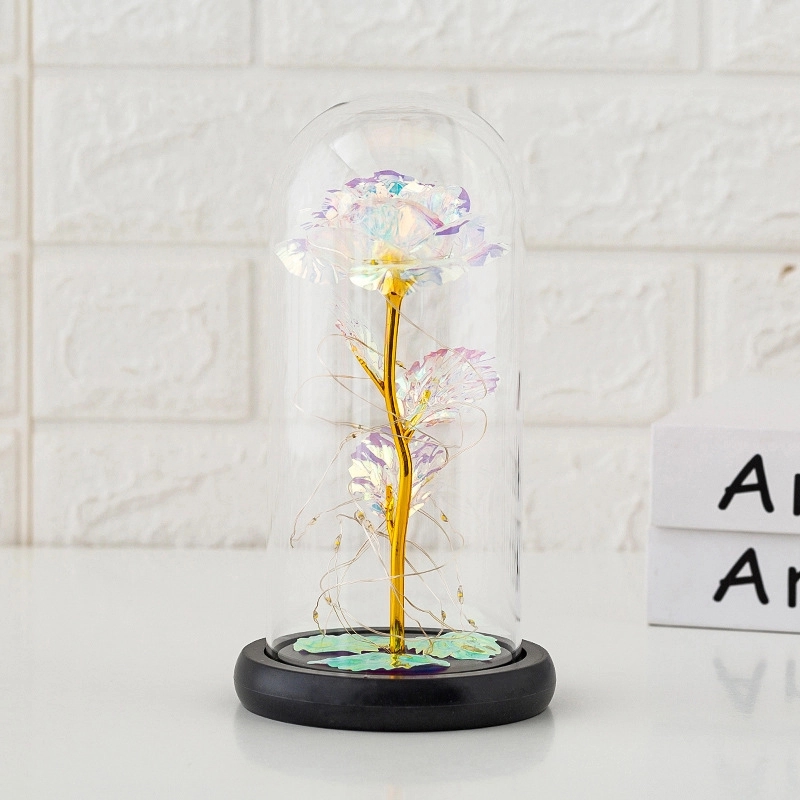 Colorful Artificial Rose Gift W/ Led String Lights 11